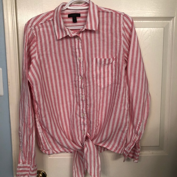 J crew long-sleeve cotton shirt in-stripe - Picture 3 of 7